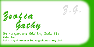 zsofia gathy business card